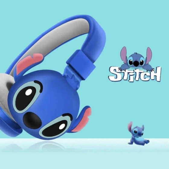 Headphone Nirkabel Anak Lilo & Stitch, Bantalan Telinga Lembut, Hadiah Praktis